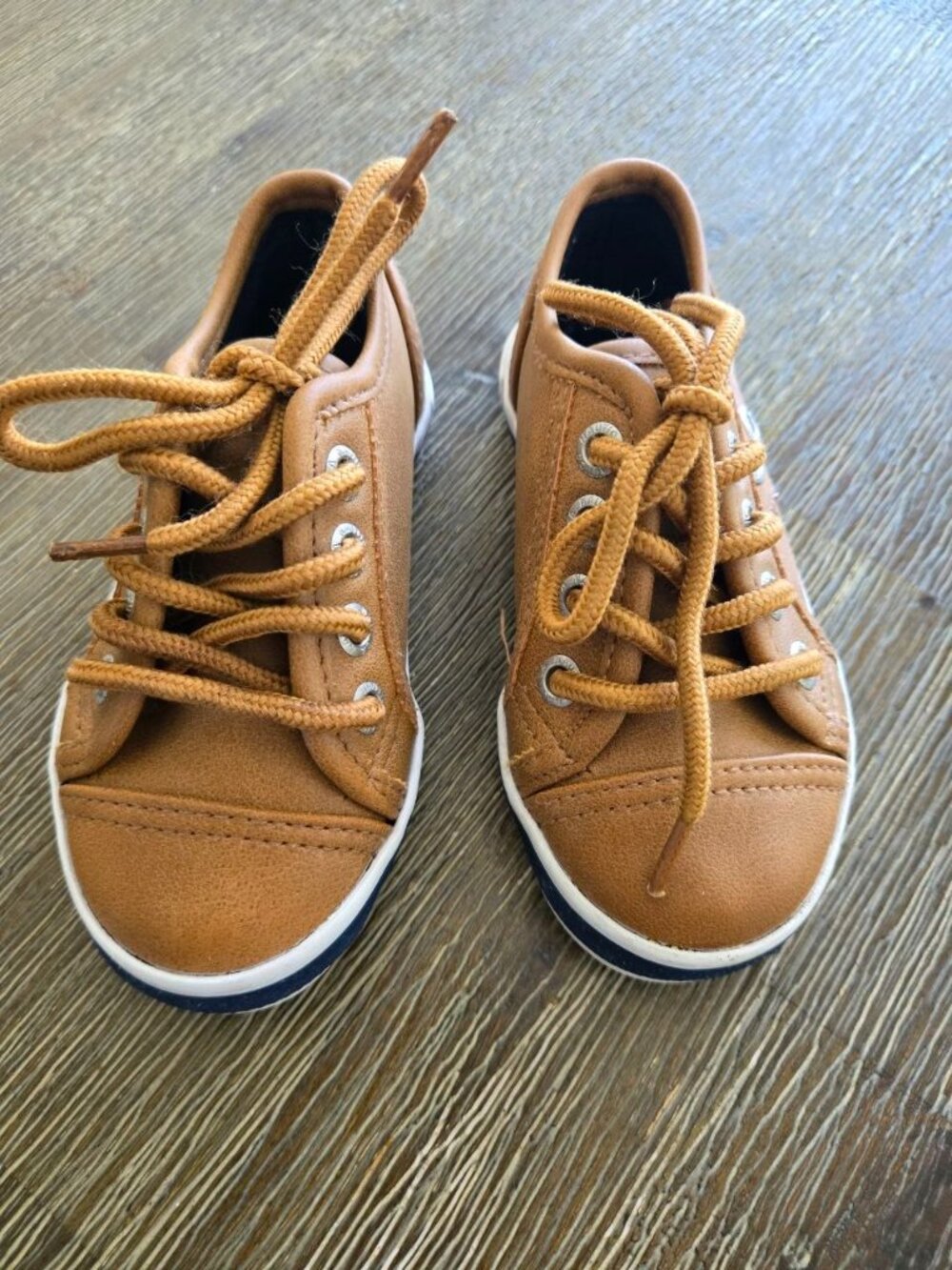 Nautica Toddler Boys Sneakers Size 6 Brown Casual Lace-Up Shoes EU 22 - Picture 2 of 5